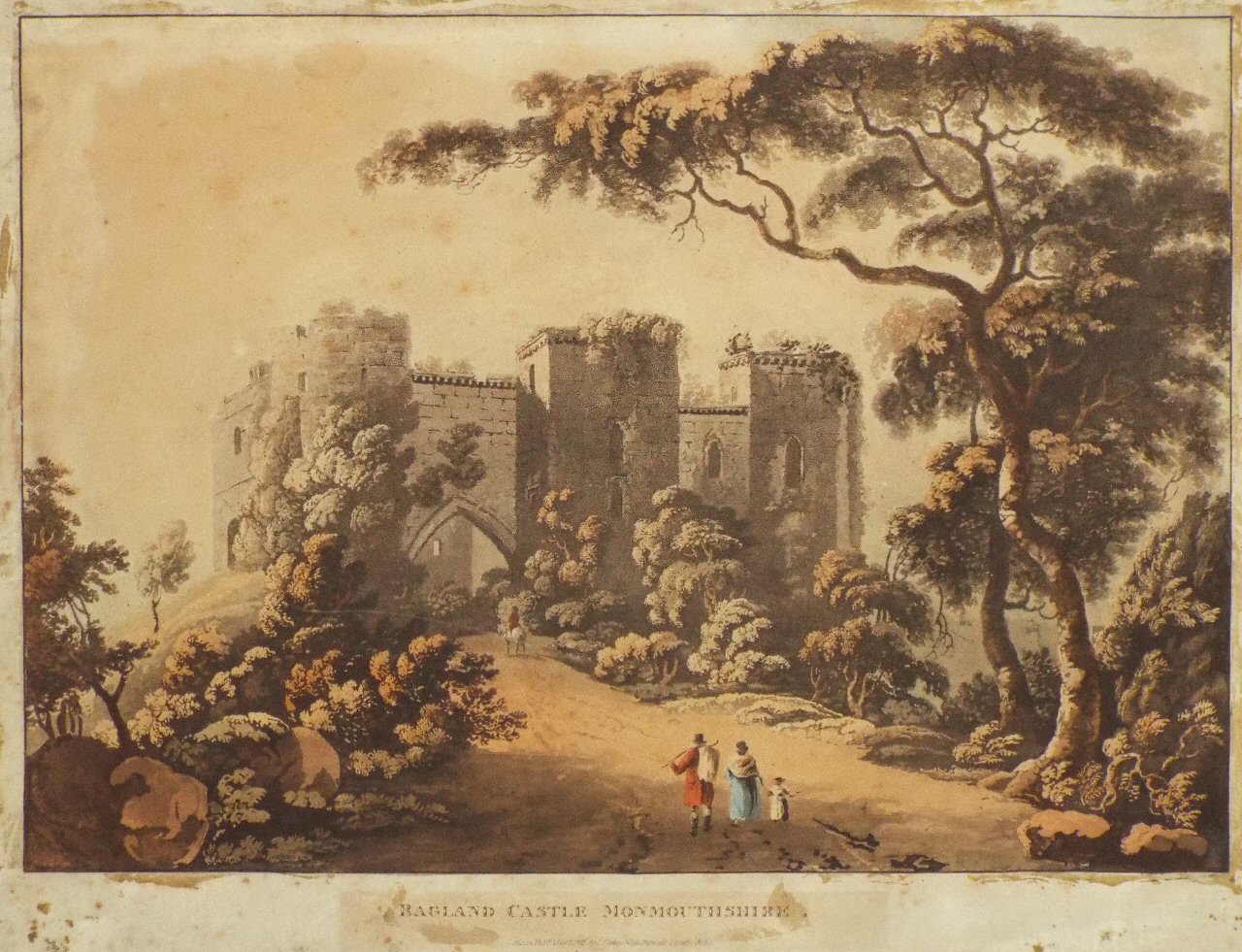 Aquatint - Ragland Castle